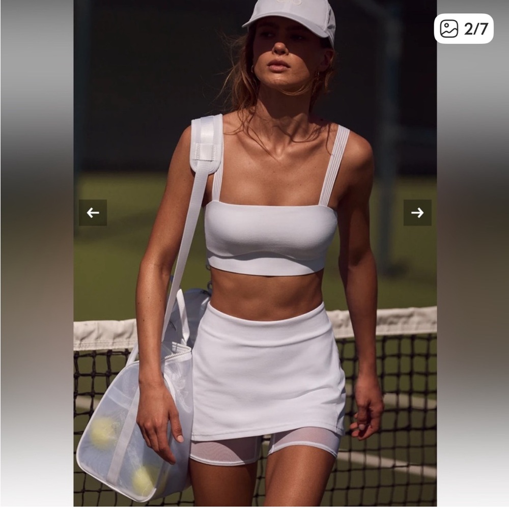 ALO Yoga White Alosoft Serve-It-Up Tennis Skort